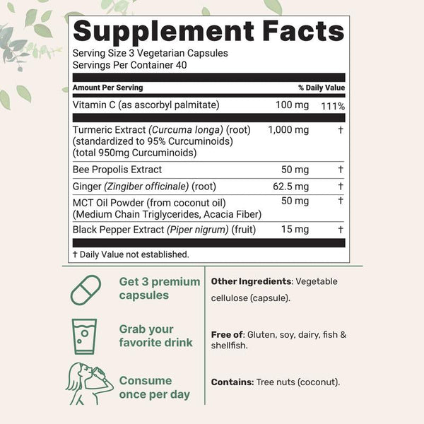 MUSQ® Turmeric Curcumin Capsules